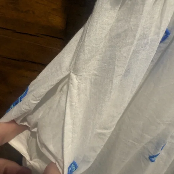 Piti Cuiti White and Blue Floral Maxi Dress - Picture 7 of 13